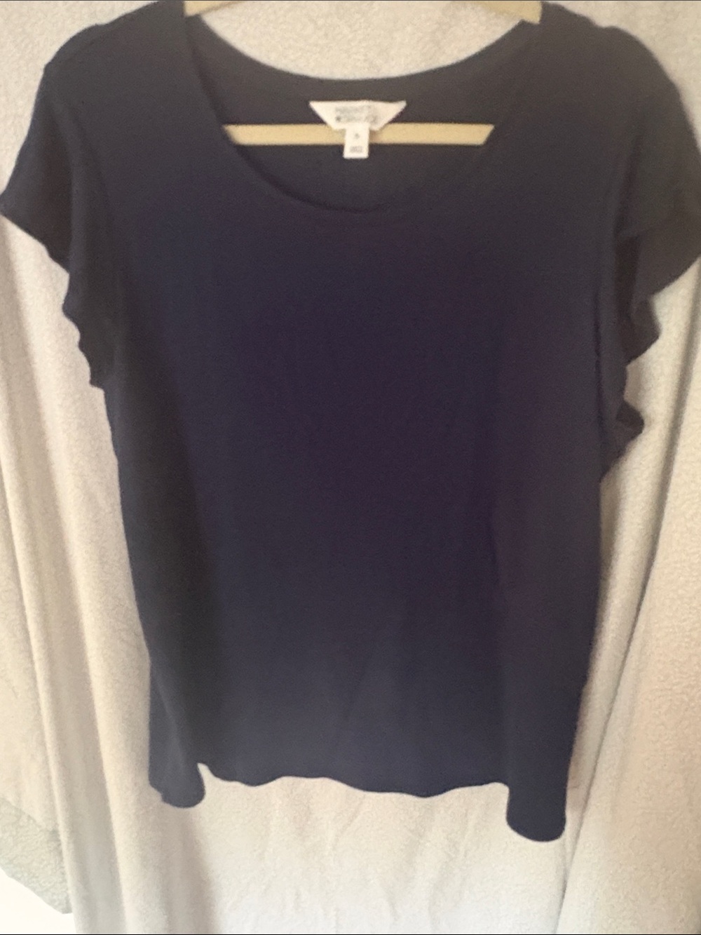 Market & Spruce Navy Short Sleeve Scoop Neck Tee